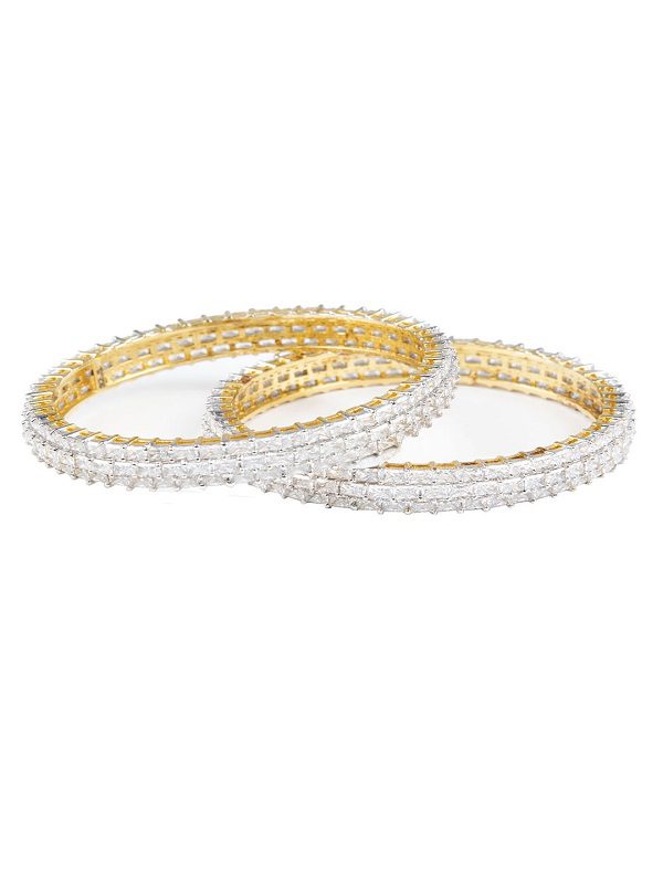 Dazzling Swaroski in Sterling Silver Bangles