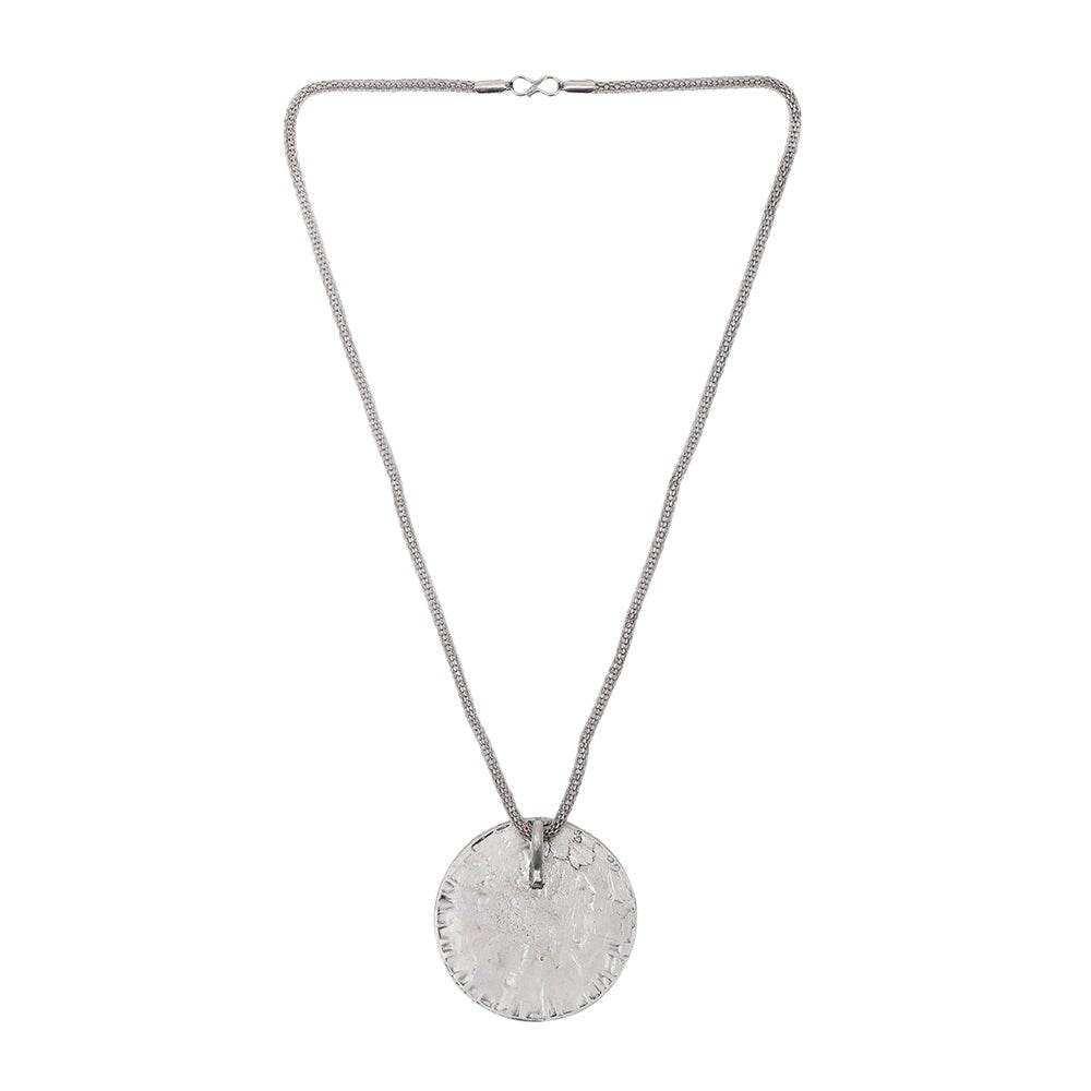Aviana Oxidized Silver Tribal Sun Pendant Necklace - Auraa Trends
