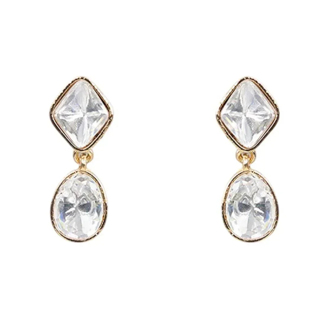 Beautiful Gold-Colored Kundan Necklace Set with Earrings Pendant Necklace - Auraa Trends