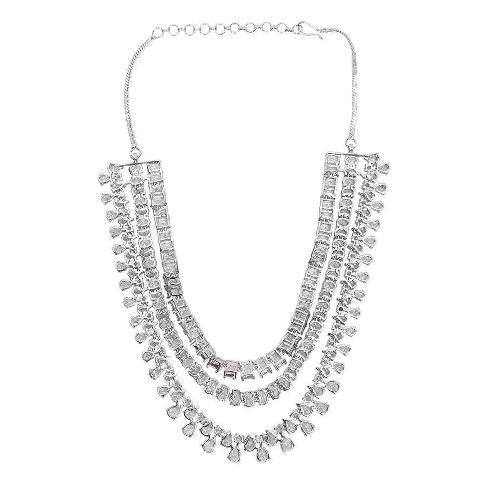 bridal diamond necklace set - Auraa Trends