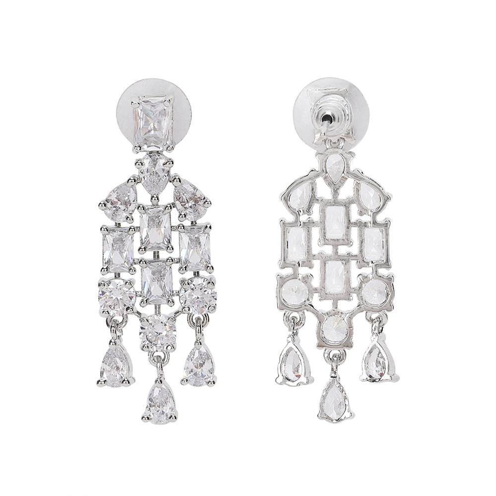 bridal diamond necklace set - Auraa Trends