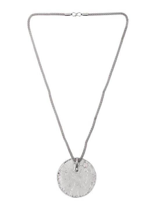 Buy Aviana Silver-Plated Circular Pendants With Chains - Auraa Trends
