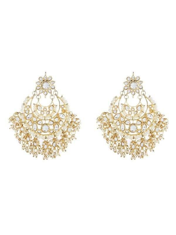 Chandbaali Earrings with Multi-Color Stones - Auraa Trends