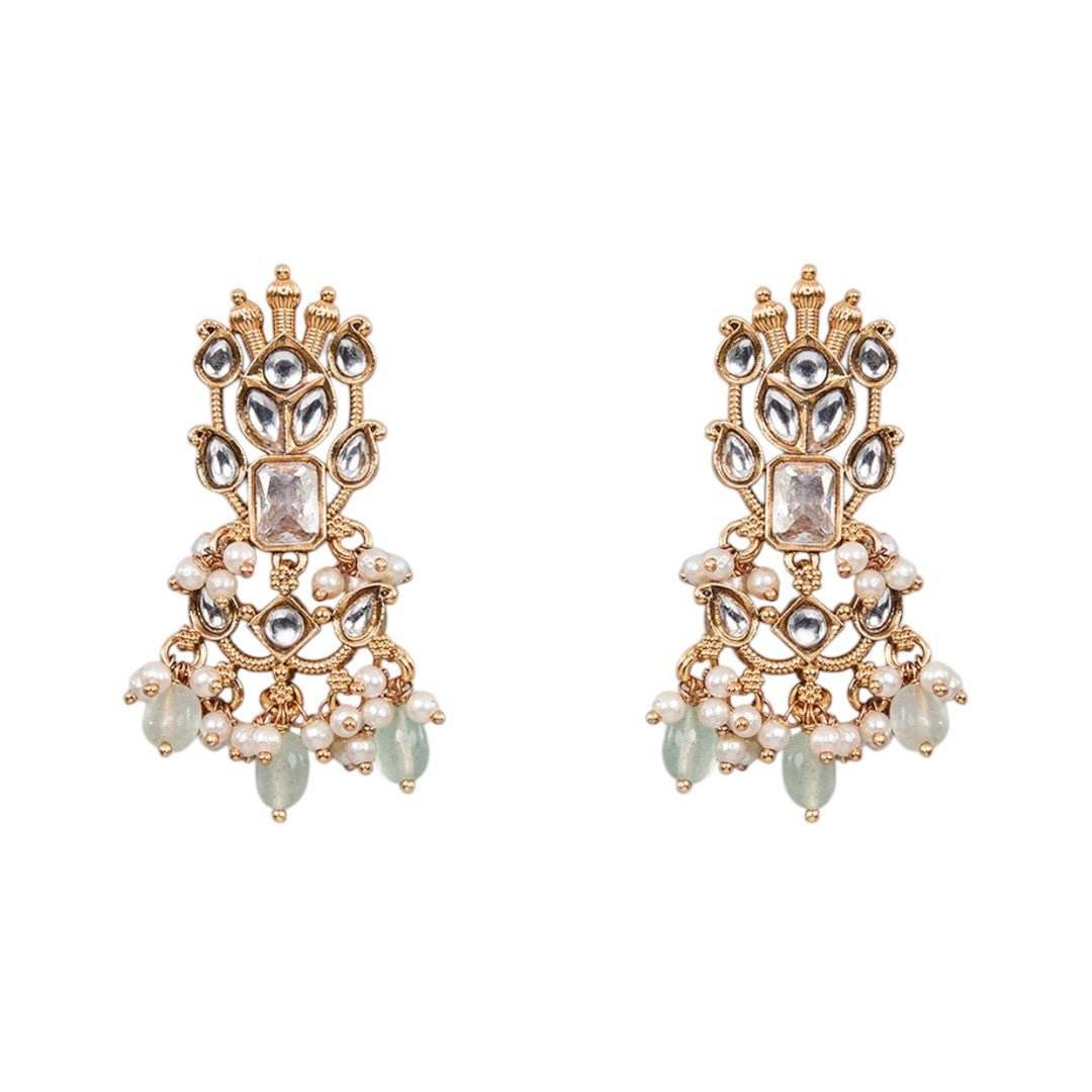 Choker Royal Floral Kundan Necklace Set - Auraa Trends
