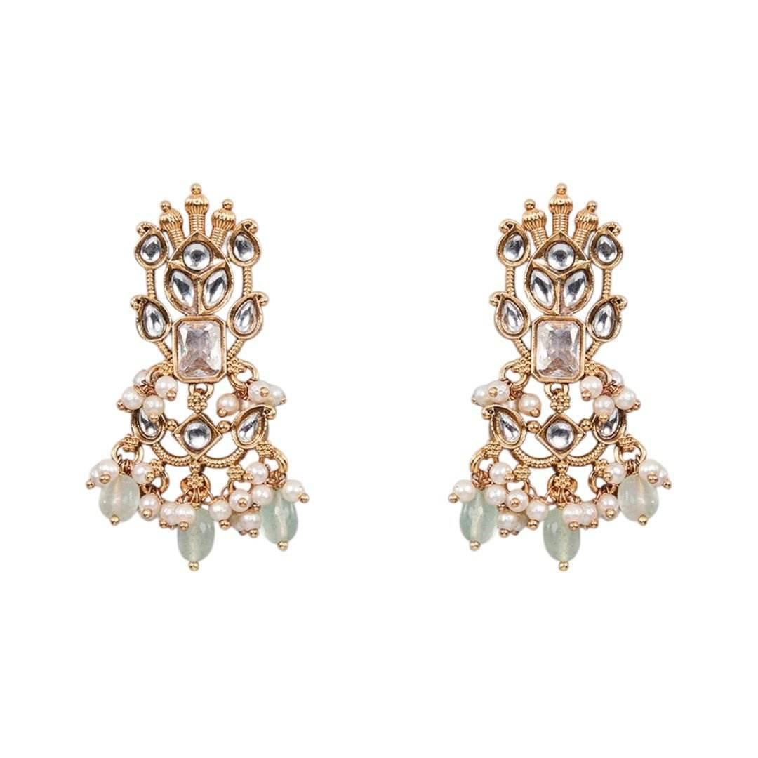 Choker Royal Floral Kundan Necklace Set - Auraa Trends