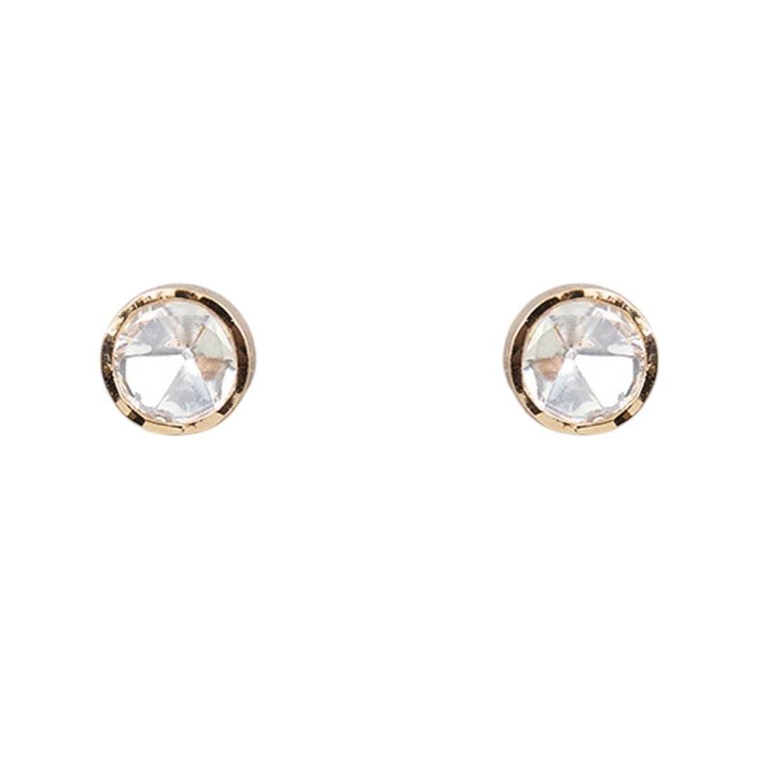 Classic Polki Kundan Necklace & Stud Earrings Set - Auraa Trends