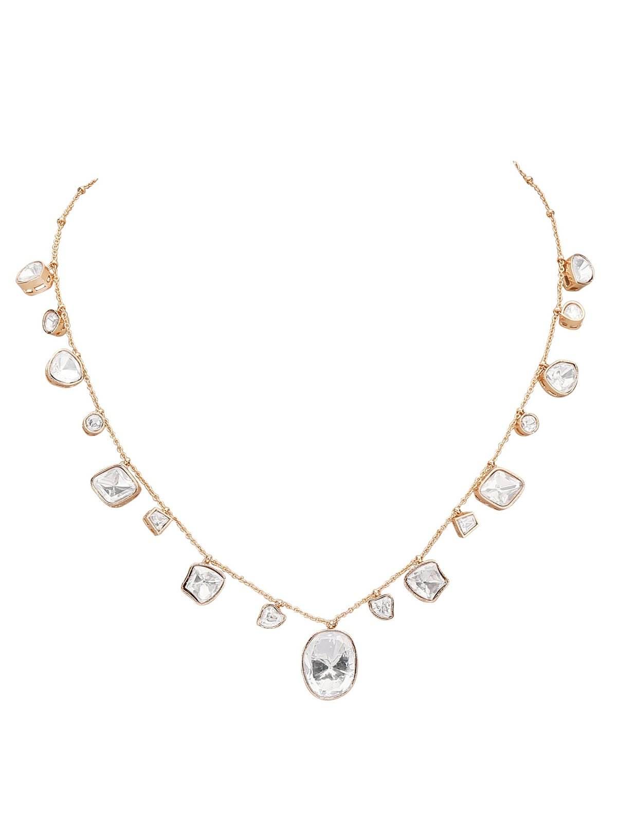Contemporary-Shaped Necklace and Earrings - Auraa Trends
