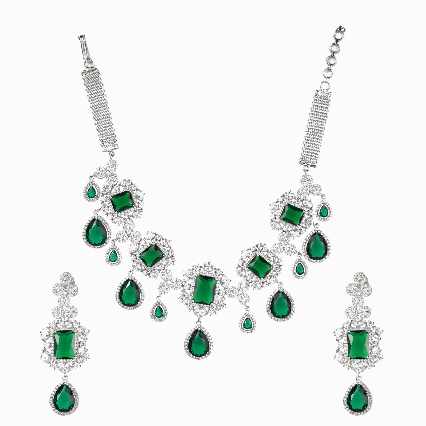 Dazzling Diamonte Necklace Set - Auraa Trends - Choker - # - Auraa Trends - Diamonte Necklace Set