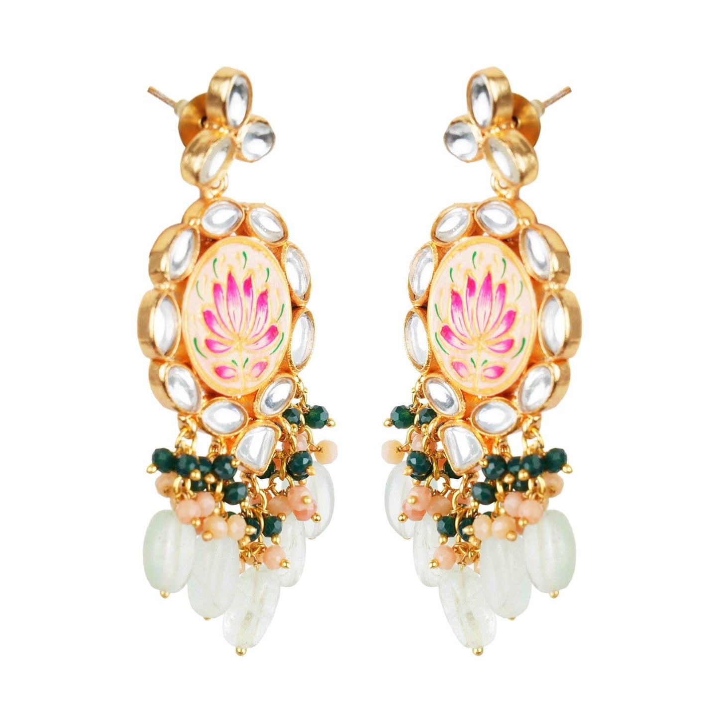Dazzling Kundan Necklace Set - Auraa Trends