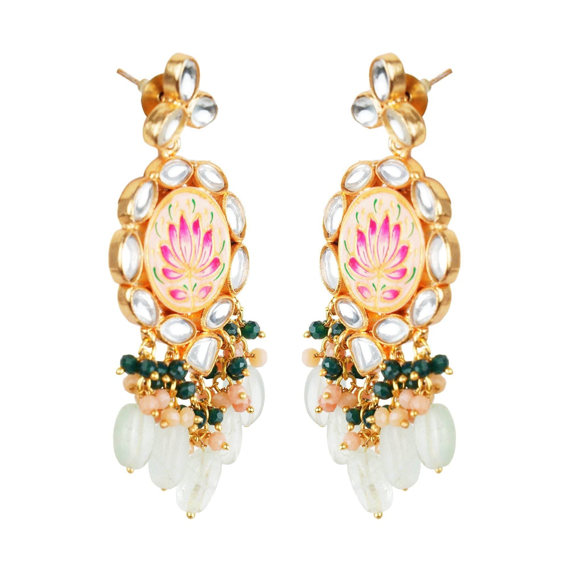 Dazzling Kundan Necklace Set - Auraa Trends