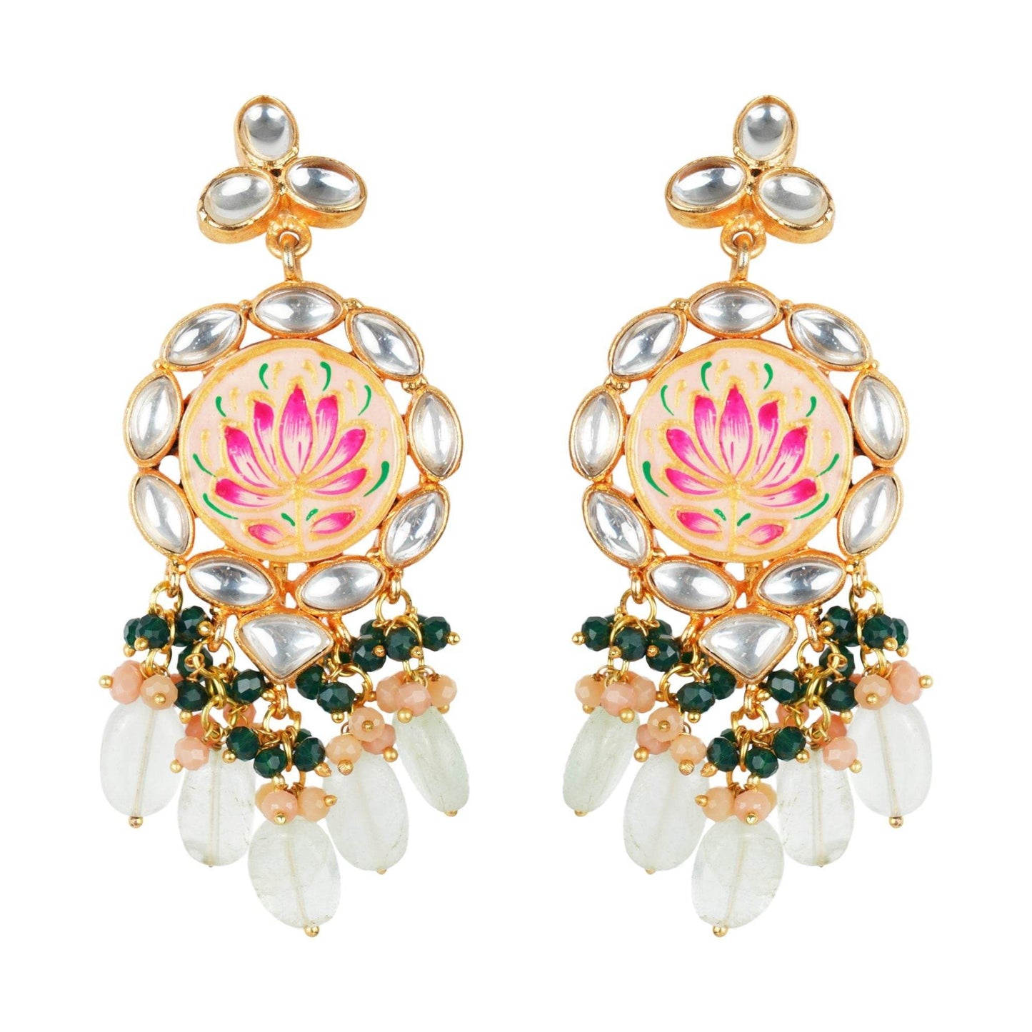 Dazzling Kundan Necklace Set - Auraa Trends