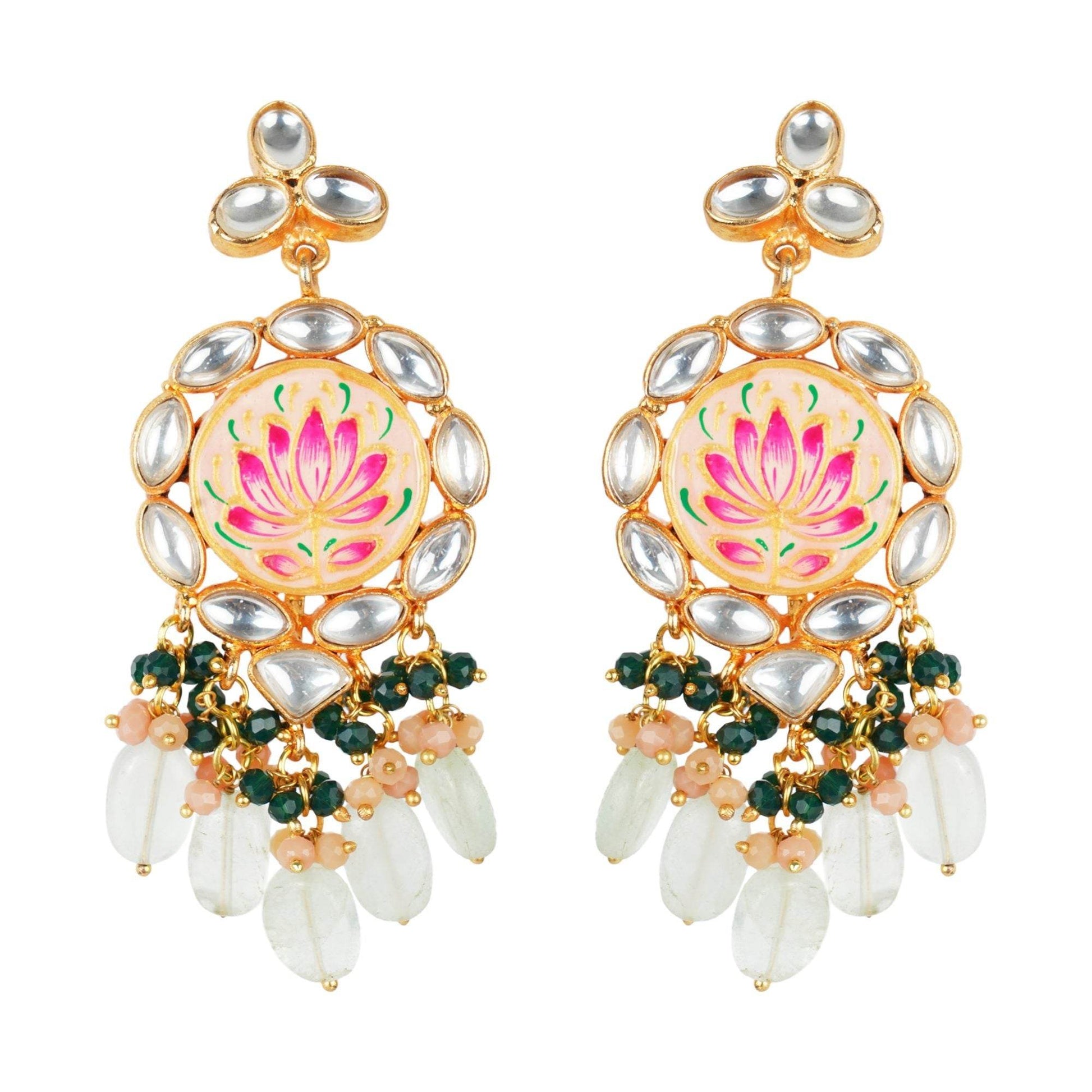 Dazzling Kundan Necklace Set - Auraa Trends