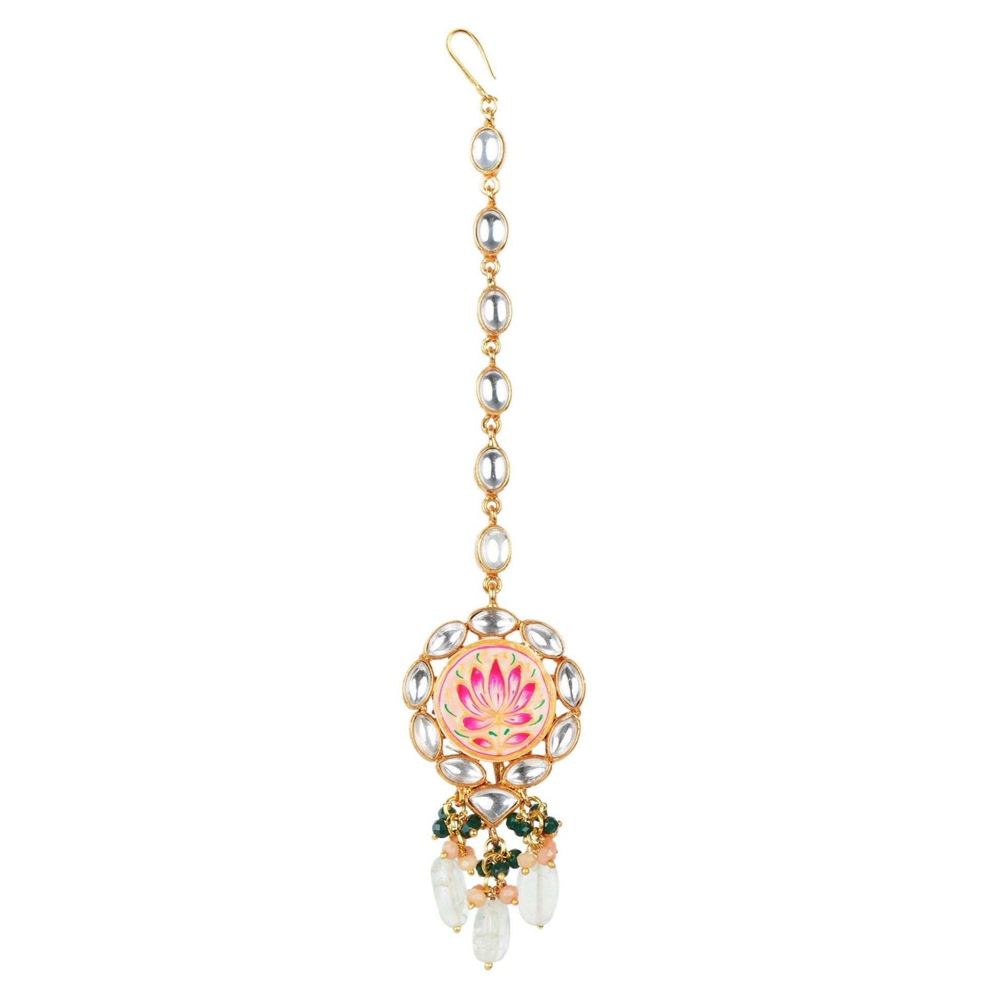 Dazzling Kundan Necklace Set - Auraa Trends