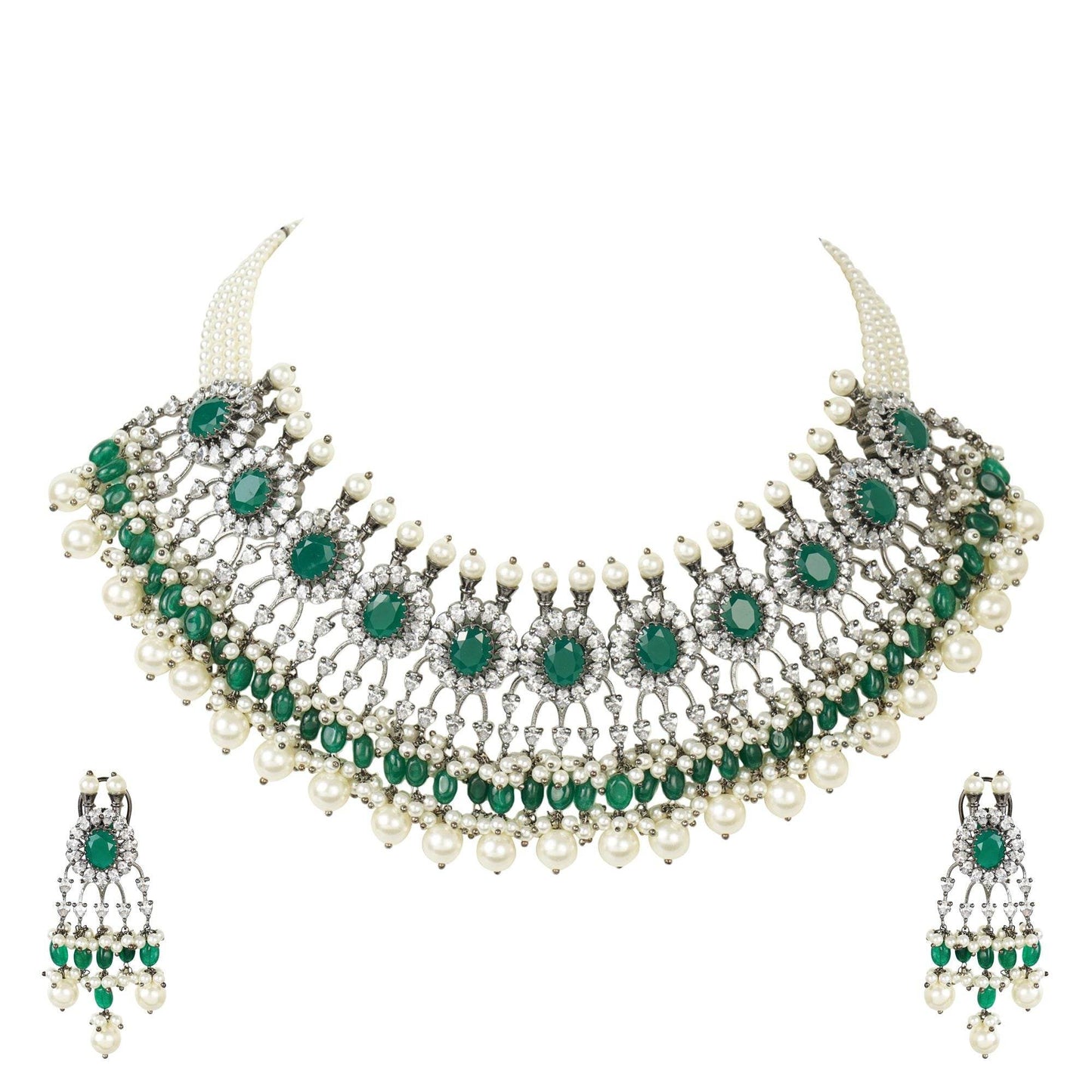 Dignified Kundan Necklace Set - Auraa Trends