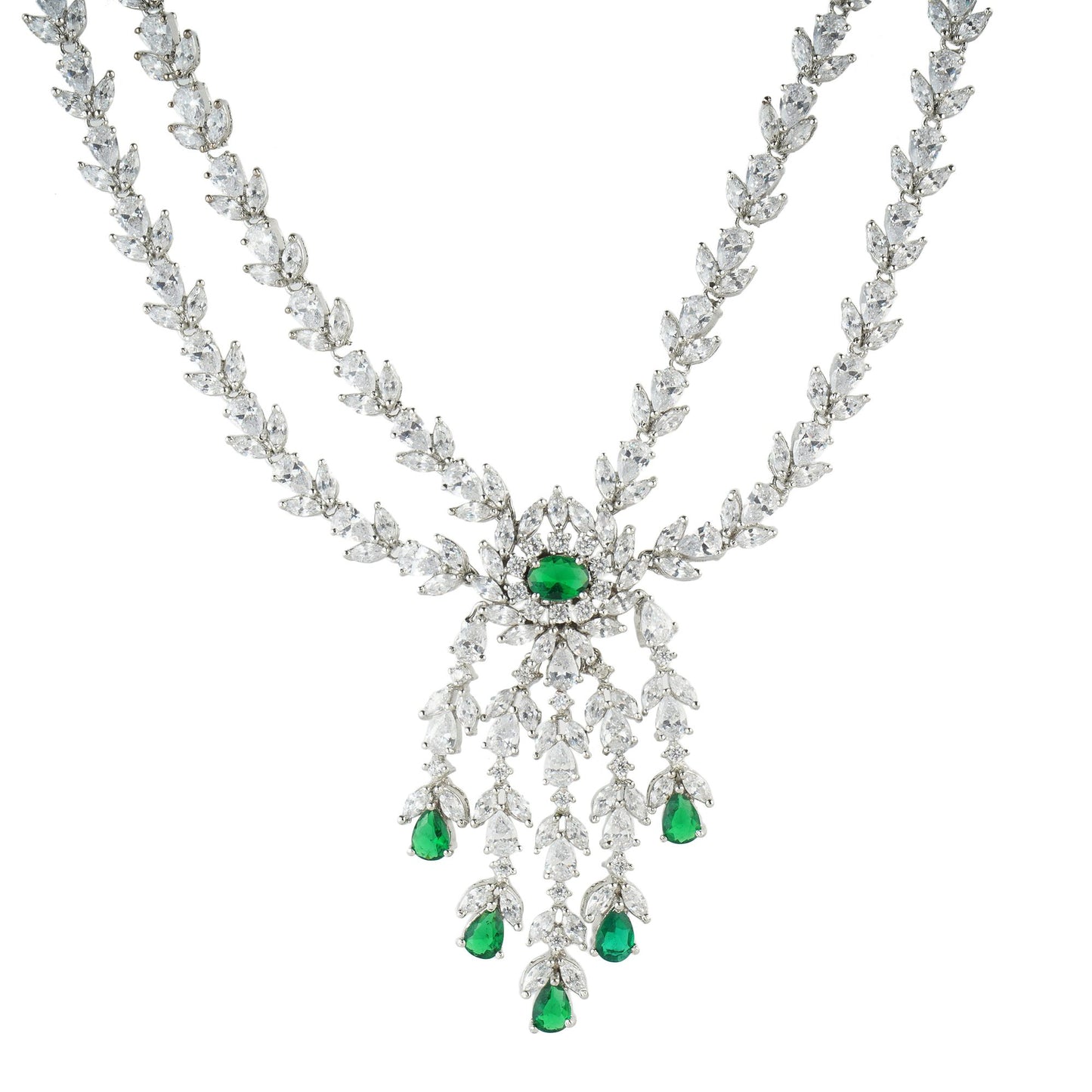 Queenly Diamonte Necklace Set