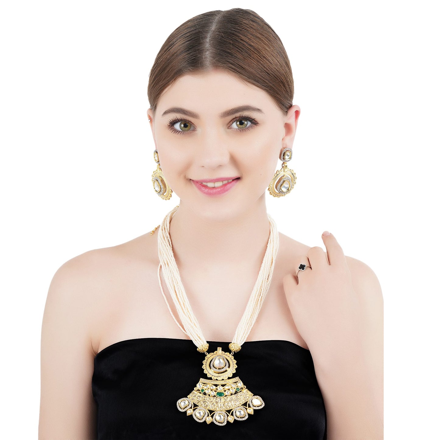 Ornamental Kundan Necklace Set