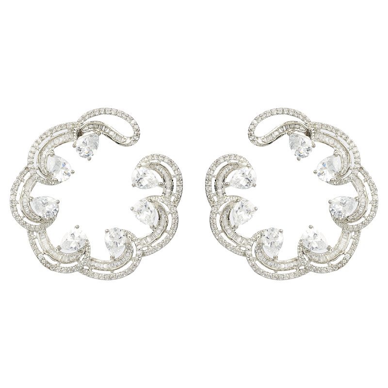 Diamonte Round Earring