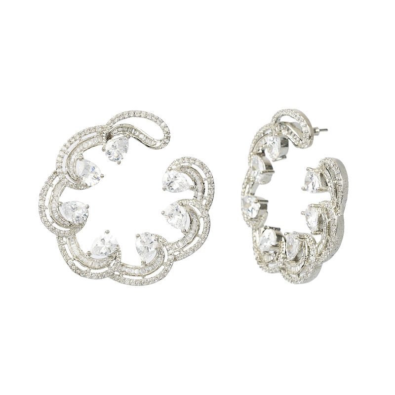 Diamonte Round Earring