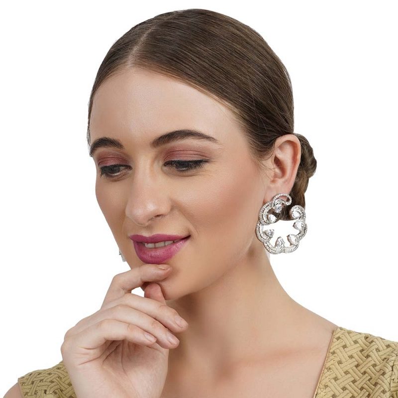 Diamonte Round Earring