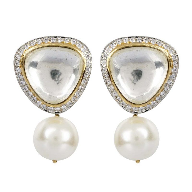 Kundan Pearl Drop Earring