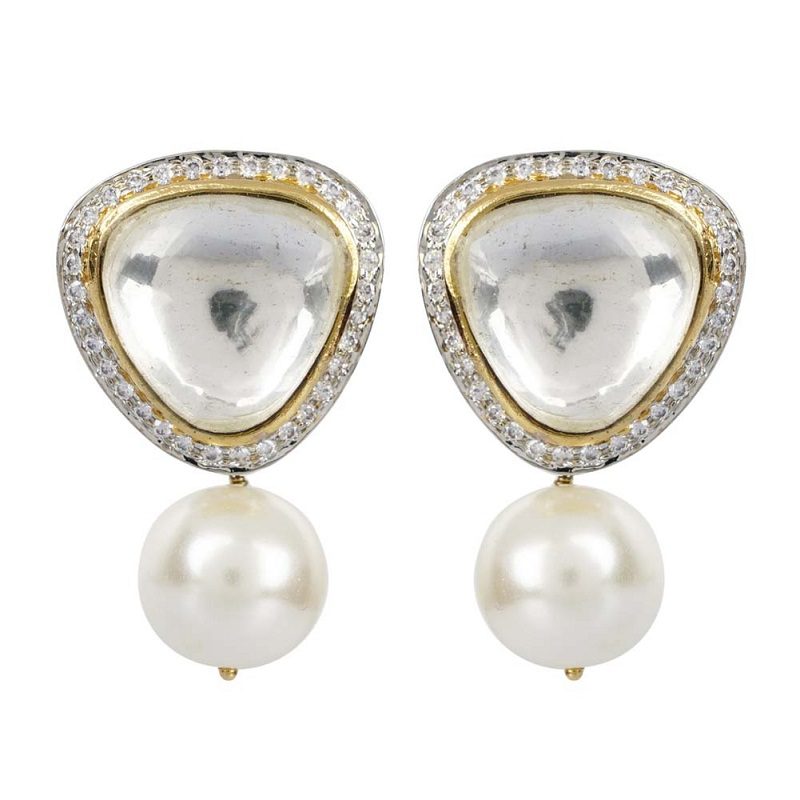 Kundan Pearl Drop Earring