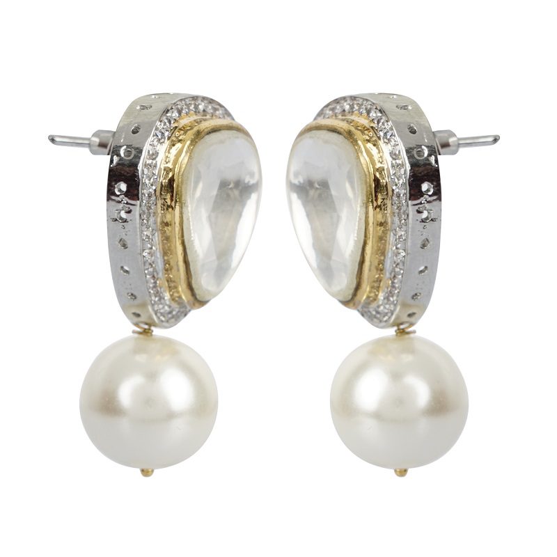 Kundan Pearl Drop Earring For Women In India