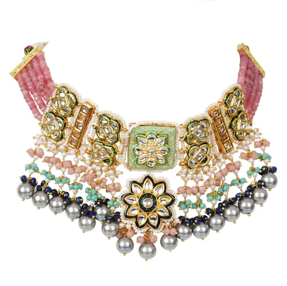 Kundan Multicolour Necklace Set