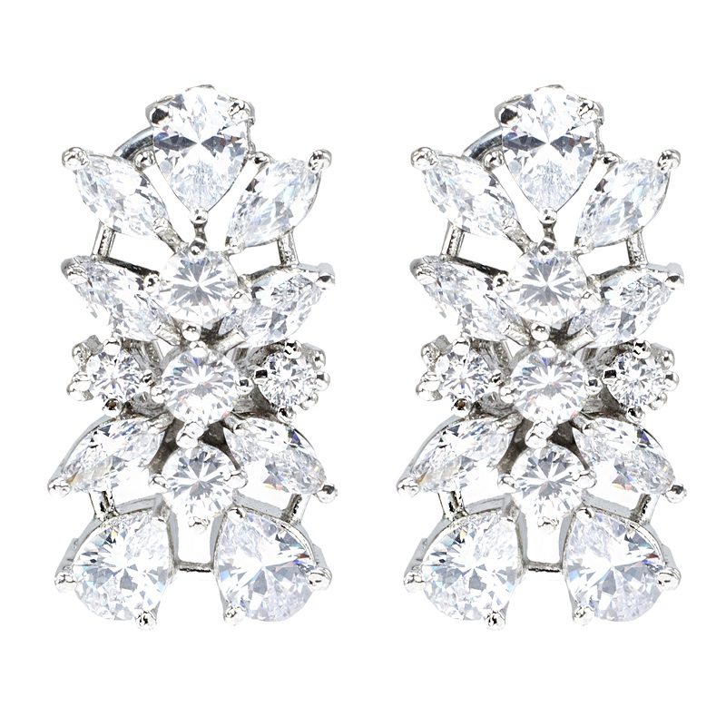 Rhodium-Plated American Diamond Choker Set