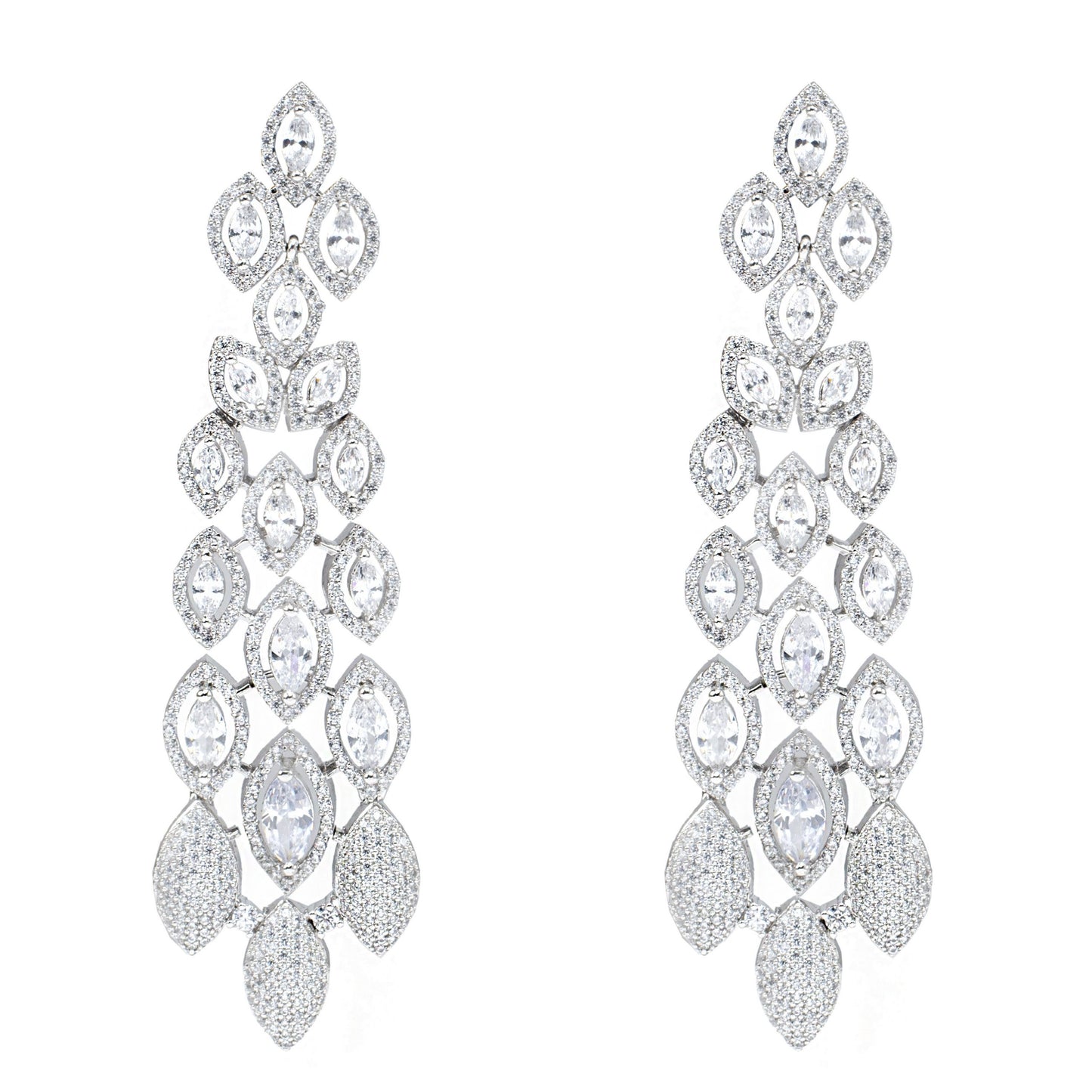 Refined Diamonte Chaandlier Earrings