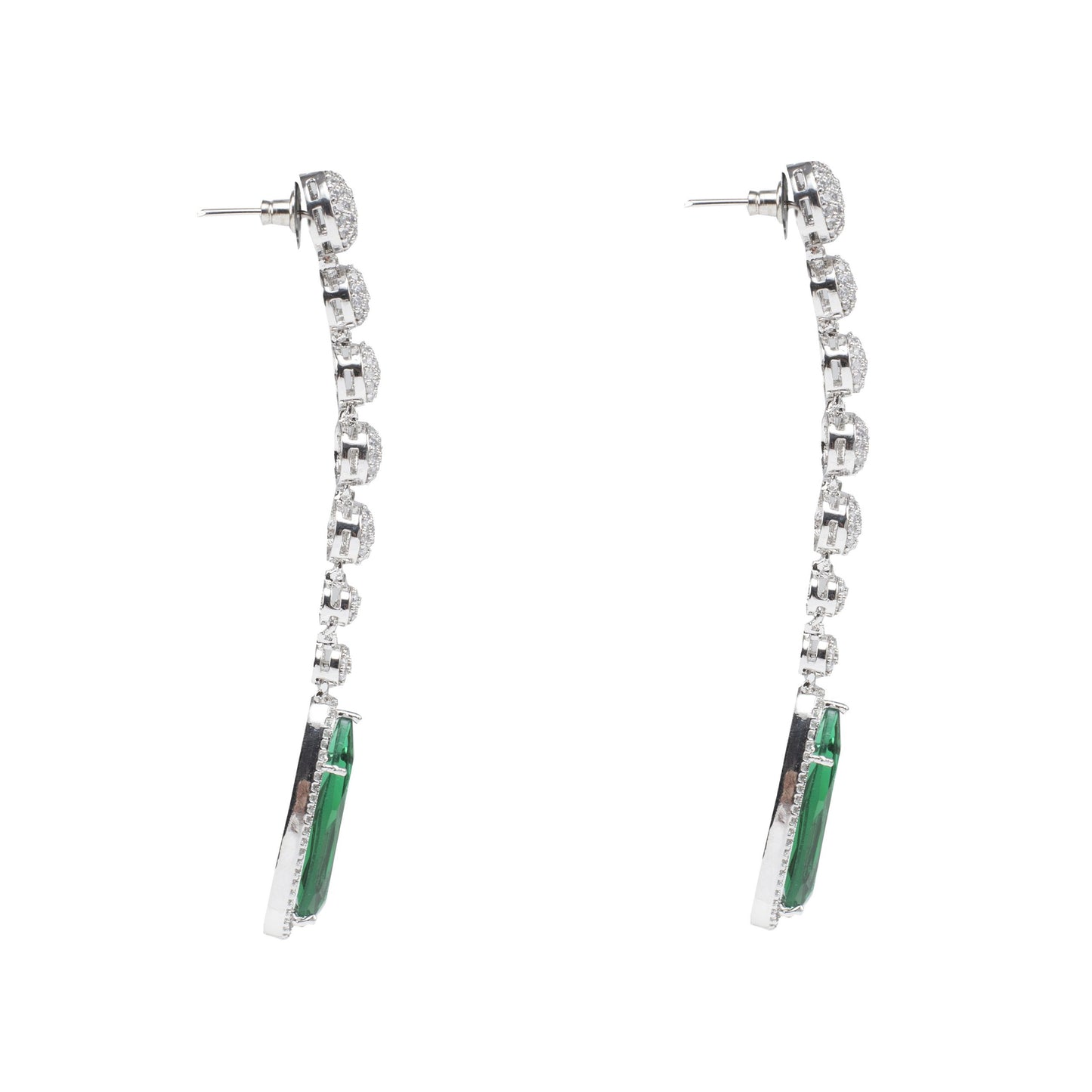 Shop Elegant Green Gemstone Drop Earrings