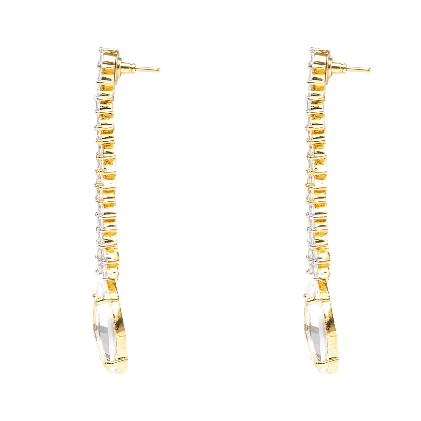 Diamonte White Drop Earring