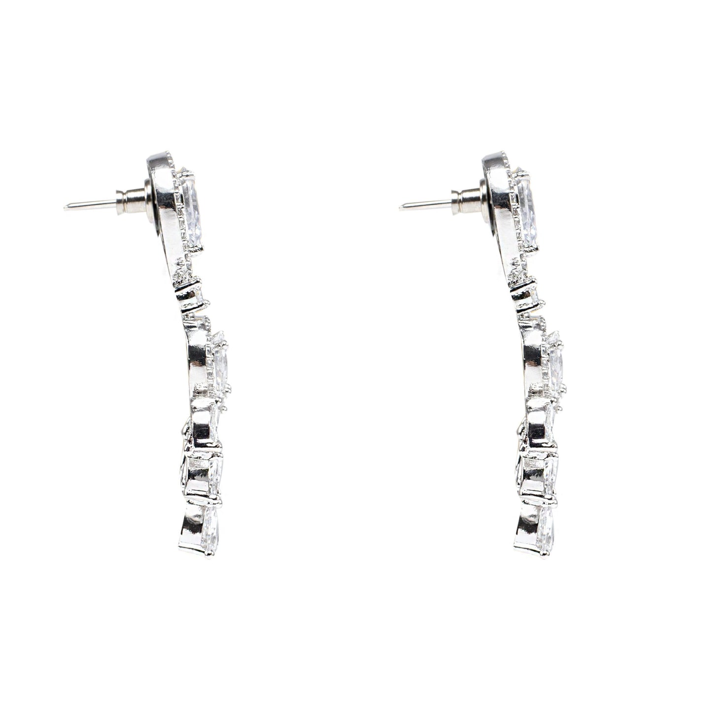 Diamonte Heart Earring with Drops