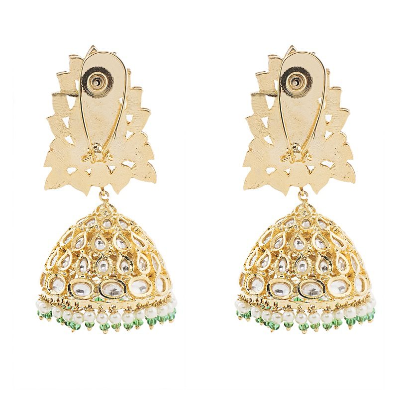 Pearl Drops Kundan Jhumka