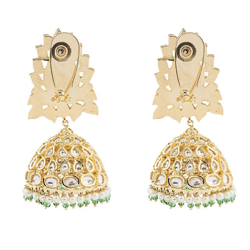 Pearl Drops Kundan Jhumka