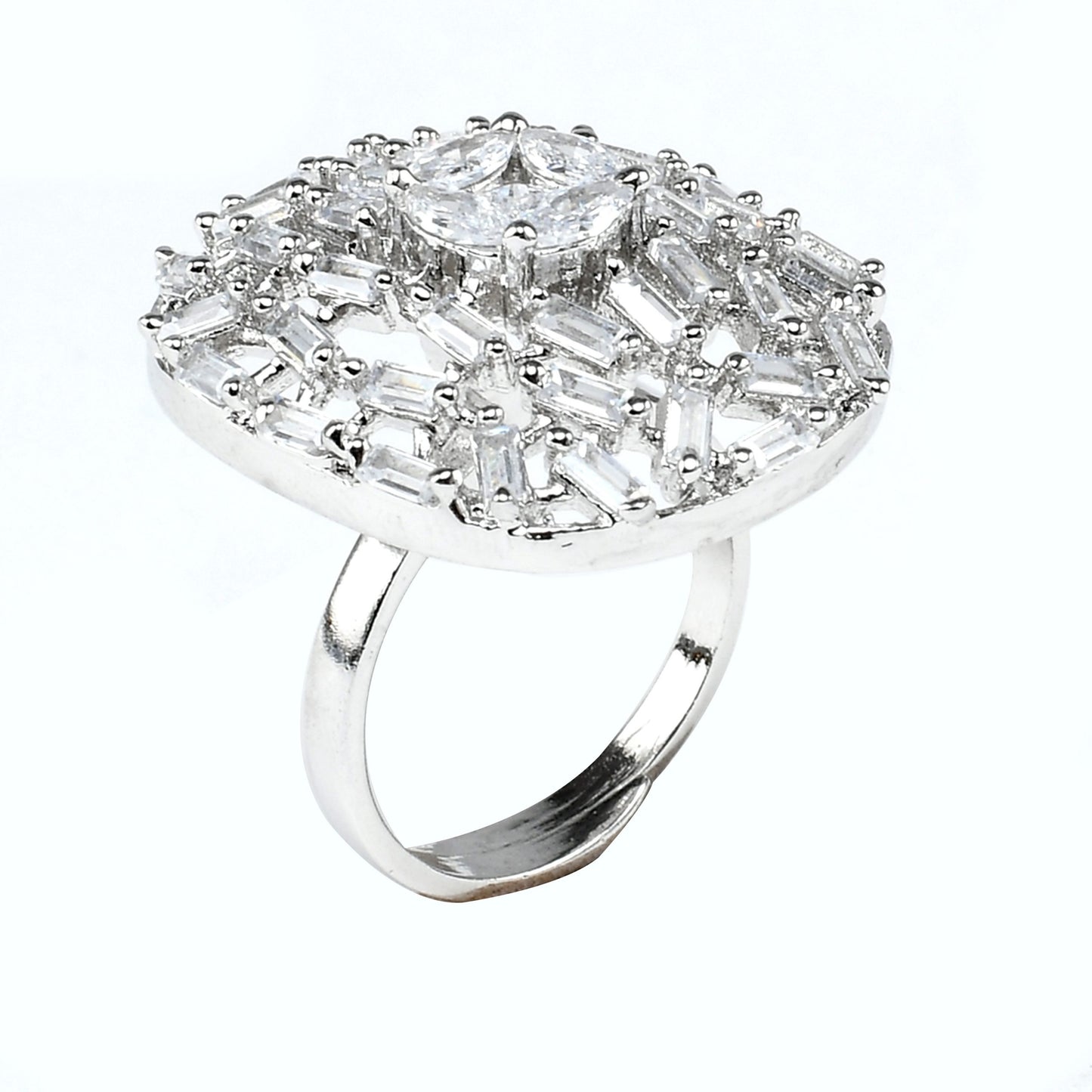 Shimmering Diamonte Ring