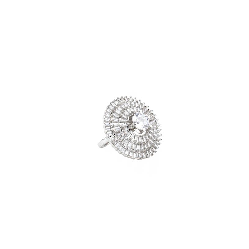 Dazzling Diamonte Round Ring