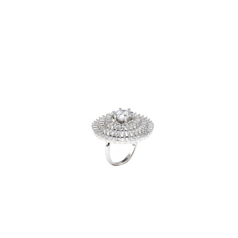 Dazzling Diamonte Round Ring