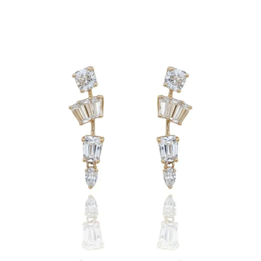 Floral American Diamond Necklace & Earring Set for Women - Auraa Trends