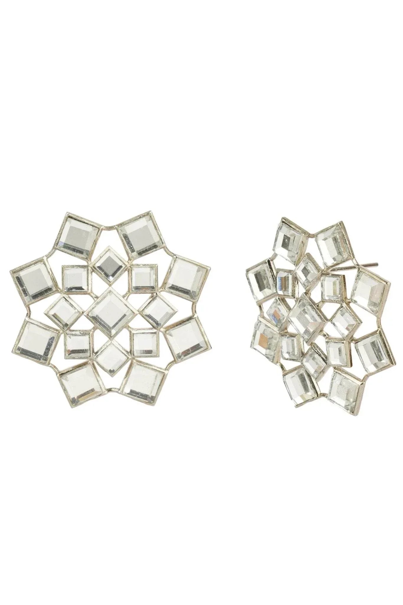 Earrings Set Queenly Gold Plated Kundan Stud Earrings - Auraa Trends