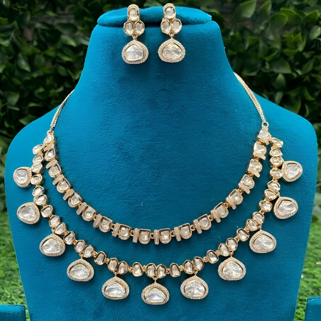 Elegant Kundan Necklace Set with Earrings for Weddings & Festive Wear
