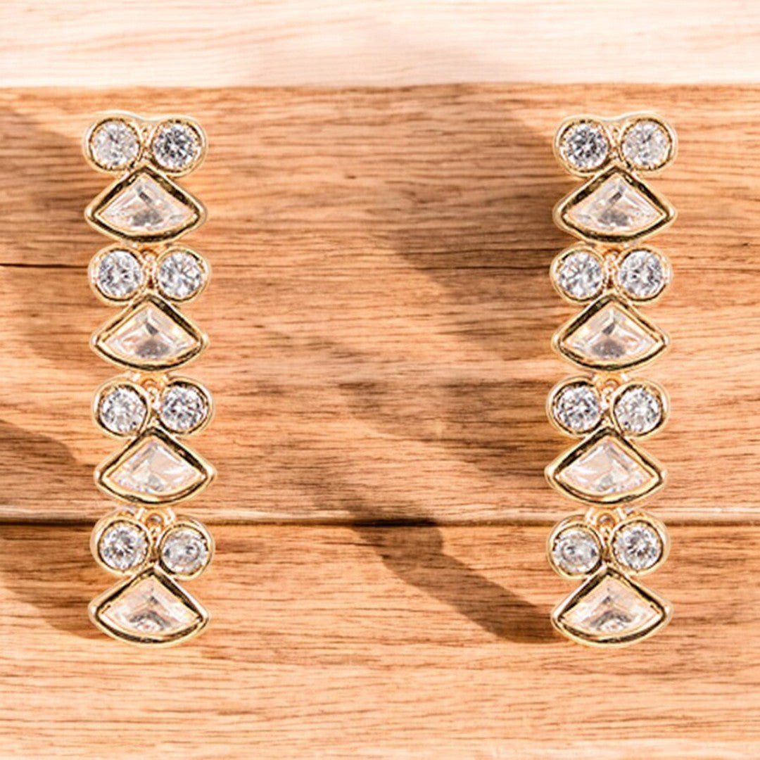 Elegant American Diamond Necklace Earring Set - Auraa Trends - necklace - # - Auraa Trends - Elegant American Diamond Necklace Earring Set