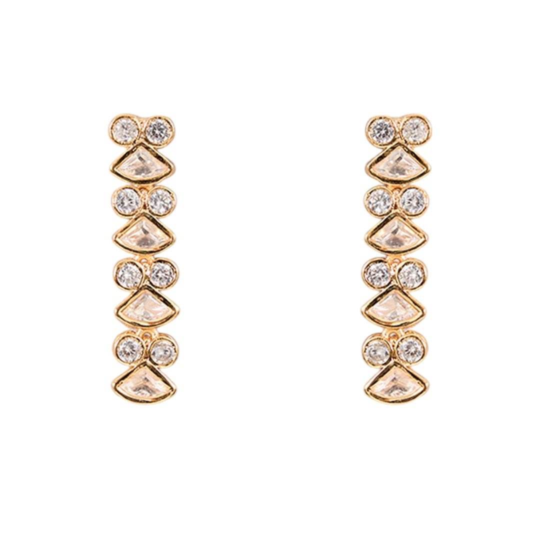 Elegant American Diamond Necklace Earring Set - Auraa Trends
