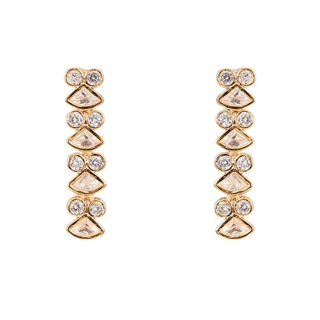 Elegant American Diamond Necklace Earring Set - Auraa Trends