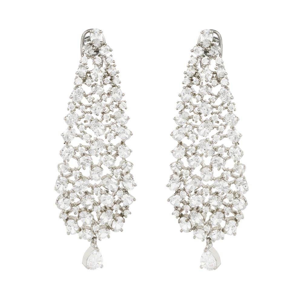 Elegant Diamonte Chandelier Earrings - Auraa Trends