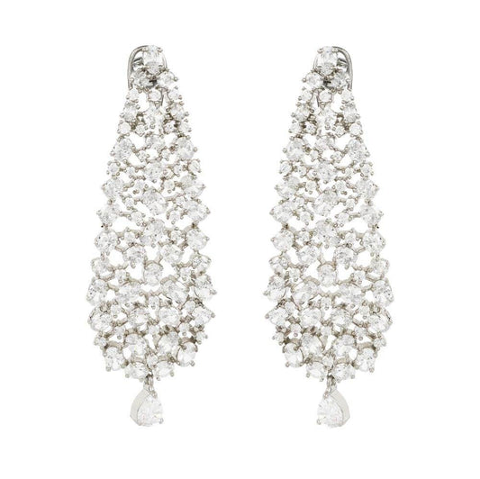 Elegant Diamonte Chandelier Earrings - Auraa Trends