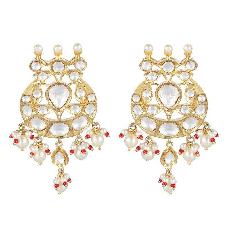 Elegant Gold Plated Kundan Choker Necklace Set - Auraa Trends
