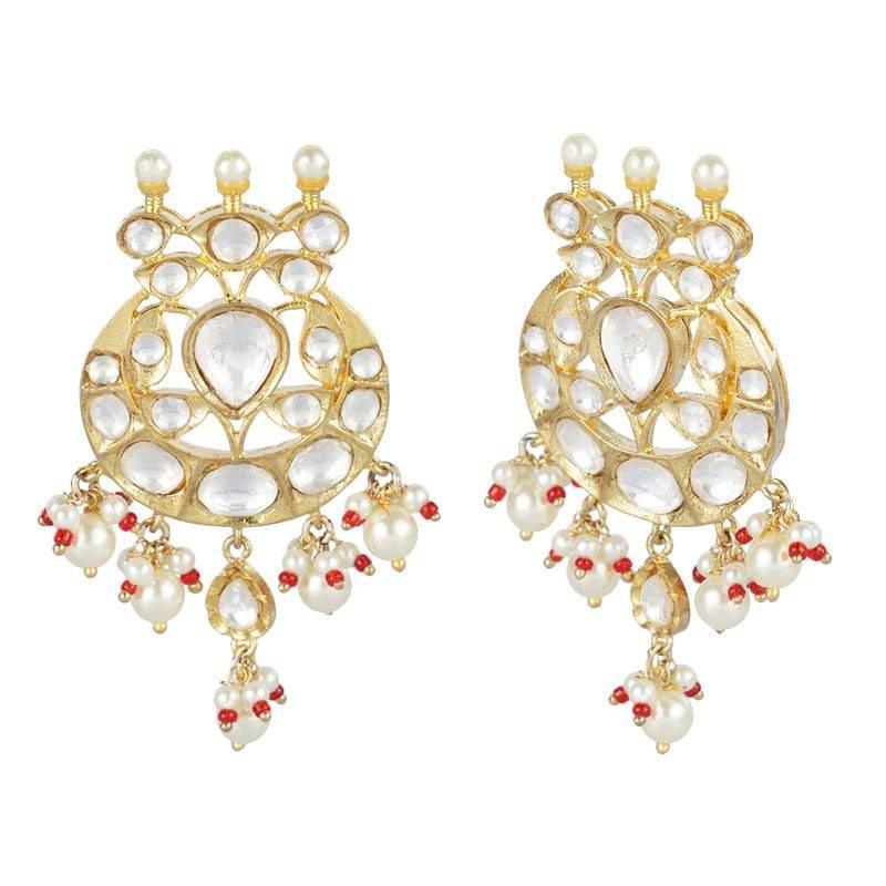 Elegant Gold Plated Kundan Choker Necklace Set - Auraa Trends