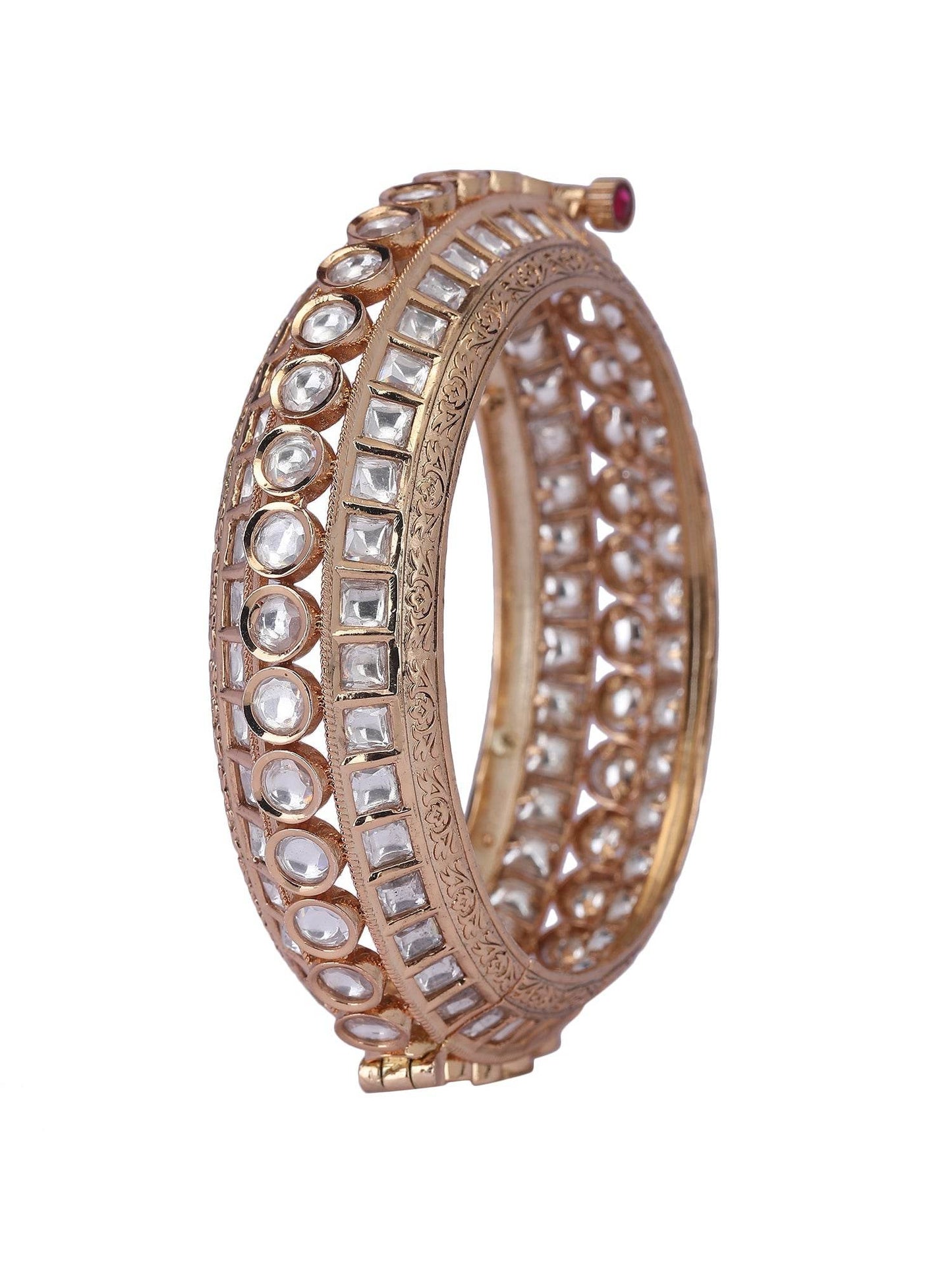 Elegant Gold-Tone Moissanite Bracelet Set - Auraa Trends