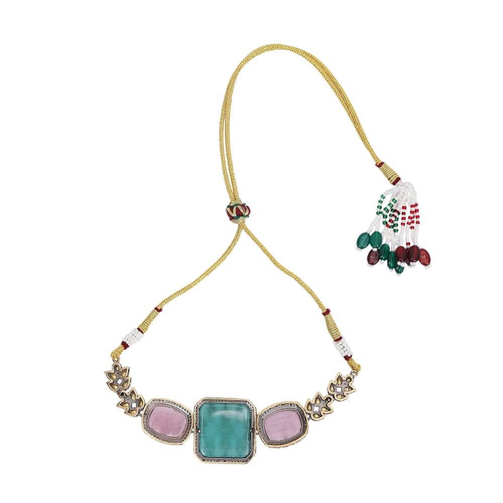 Elegant Handcrafted Necklace Set with Matching Earrings - Auraa Trends