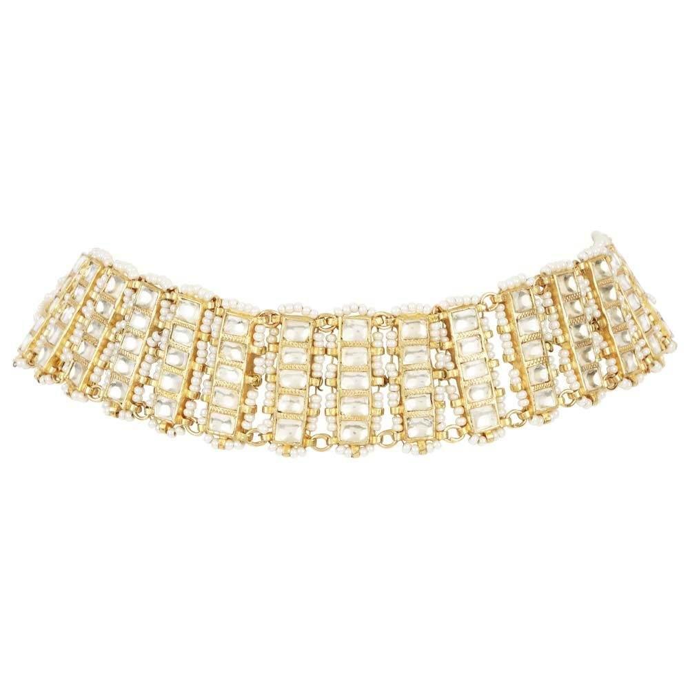 Elegant Kundan Choker Set - Traditional Gold Design - Auraa Trends